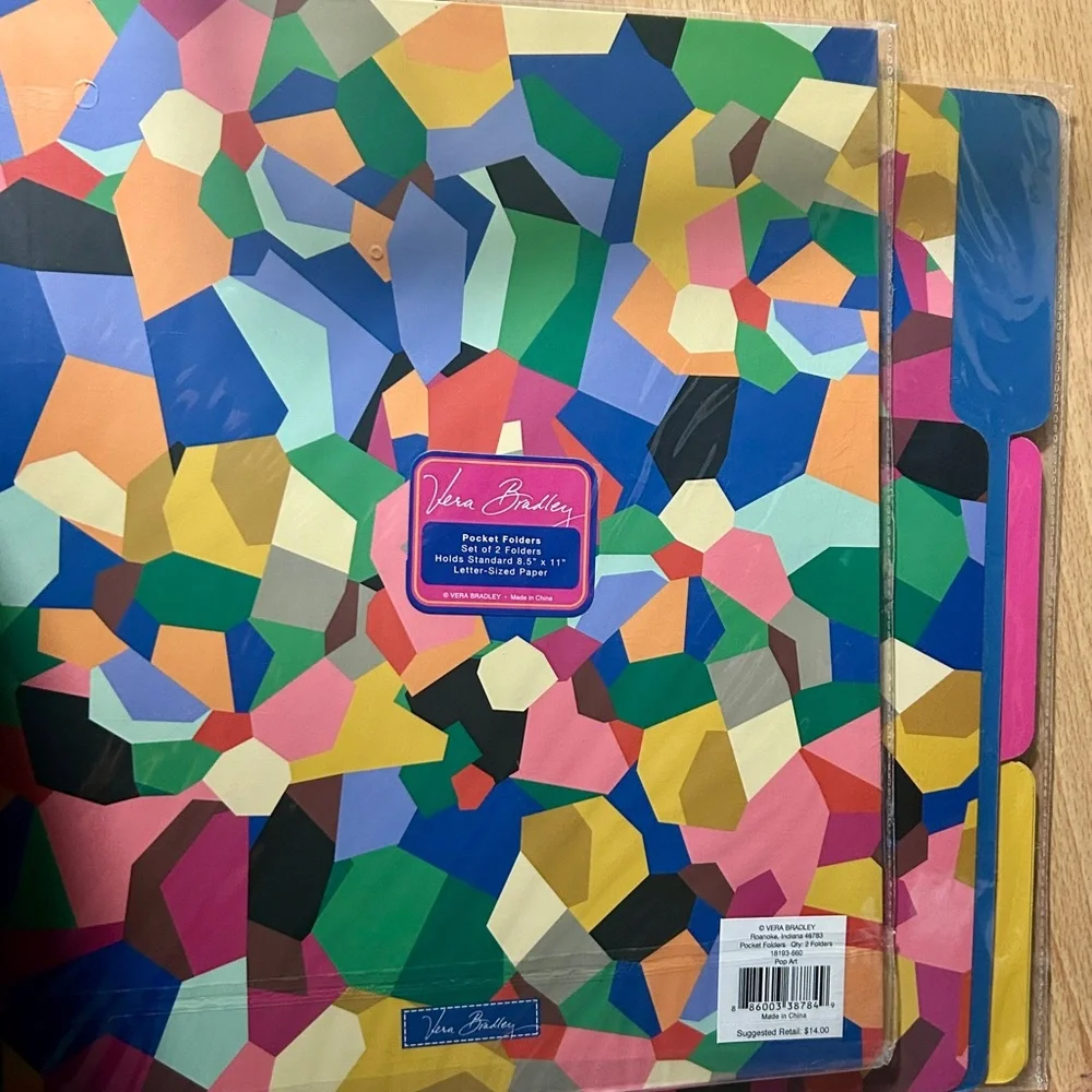 Vera Bradley File Folders & Pocket Folders Pop Art Sealed